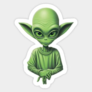 Green Alien Sticker